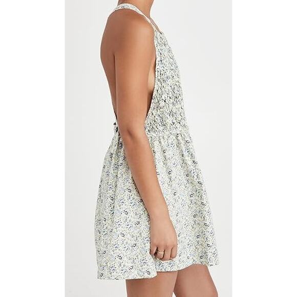 Free People Petunia Sleeveless Mini Dress - M Tea Combo Flowers - Picture 4 of 5